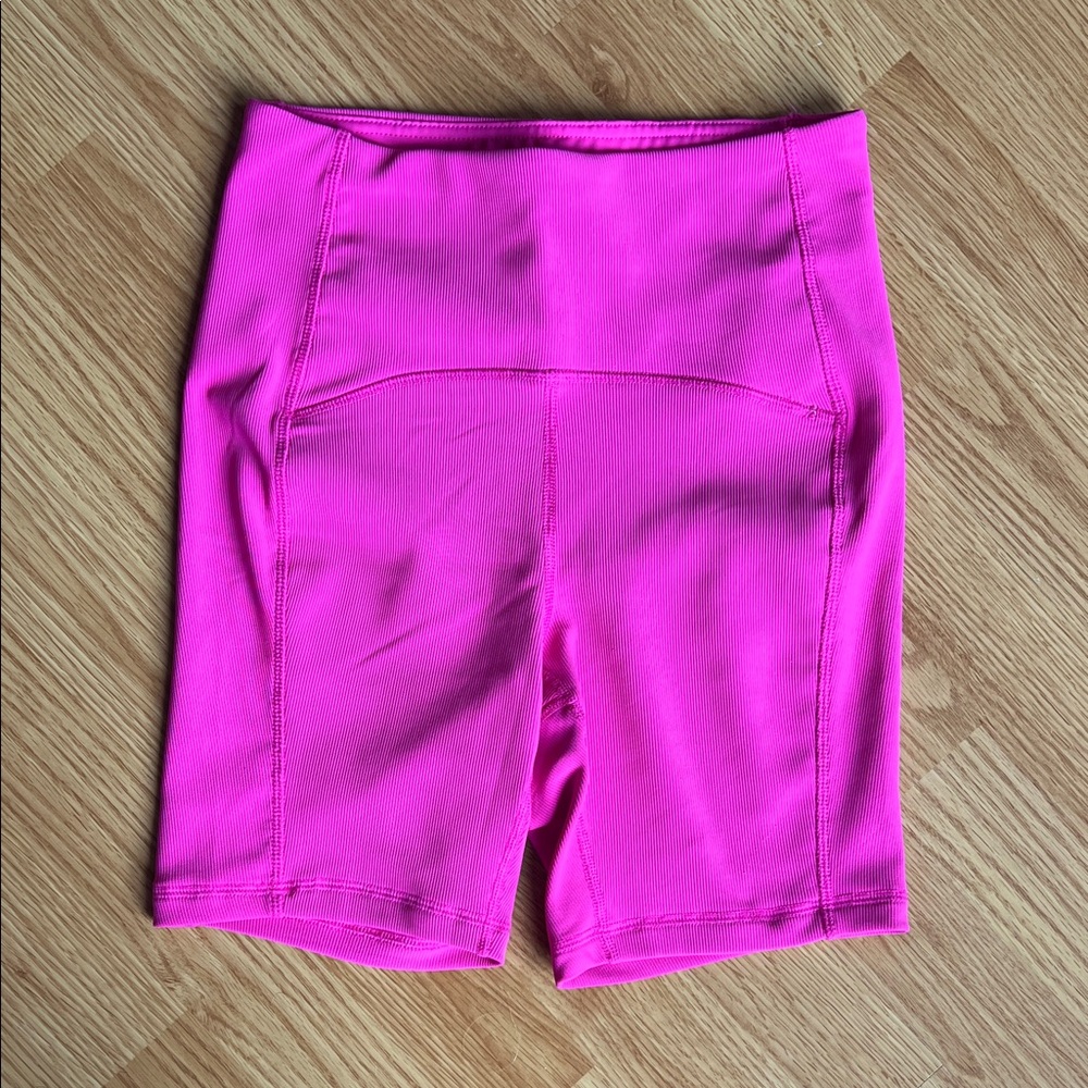 Spyder Hot Pink High-Waist Bike Shorts